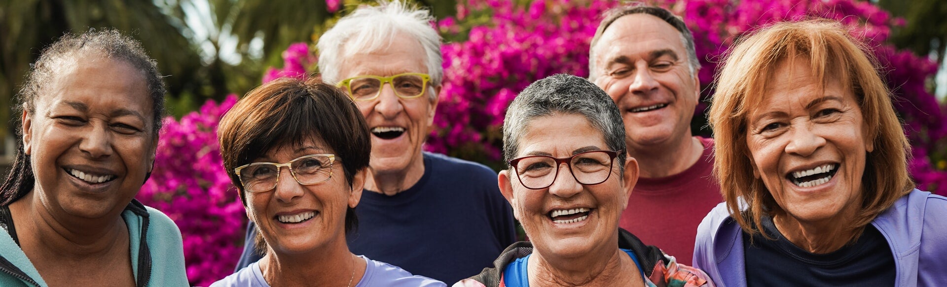 Group of people smiling together